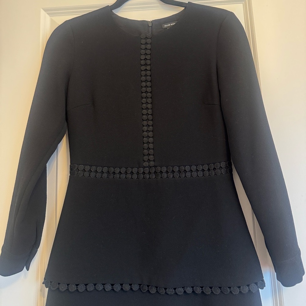 Club Monaco Black Long Sleeve Dress